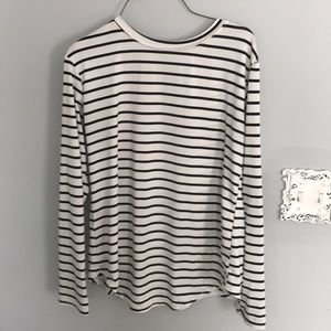 Black and white striped long sleeve